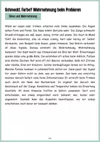 Vorschau - Arbeitsblätter - Wie schmeckt Farbe? - Wahrnehmung Sinne Experiment - Seite 1
