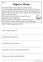 Vorschau - Arbeitsblätter - Tiere im Winter | Leseverständnis, Klasse 1 & 2 - Seite 2