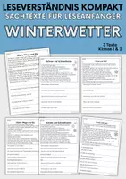 Vorschau - Arbeitsblätter - Winter Sachtexte Leseverständnis | Growing Bundle | Klasse 1 & 2 - Seite 1
