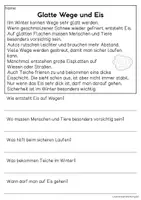 Vorschau - Arbeitsblätter - Winterwetter - Sachtexte für Erstleser | Leseverständnis Klasse 1 & 2 - Seite 3