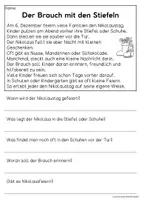 Vorschau - Arbeitsblätter - Nikolaus - Sachtexte für Erstleser | Leseverständnis Klasse 1 & 2 - Seite 2