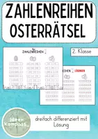 Vorschau - Arbeitsblätter - Zahlenzauber im Osternest – Von einfach bis herausfordernd - Deckblatt