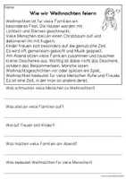 Vorschau - Arbeitsblätter - Weihnachten - Sachtexte für Erstleser | Leseverständnis Klasse 1 & 2 - Seite 1