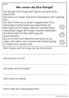 Vorschau - Arbeitsblätter - Die heiligen Drei Könige - Sachtexte für Erstleser | Leseverständnis Klasse 1 & 2 - Seite 1