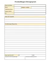 Vorschau - Anderer Materialtyp - Vorlage Elterngespräche - Deckblatt