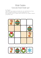 Vorschau - Arbeitsblätter - Bilder Sudoko mit weihnachtlichen Motiven - Deckblatt