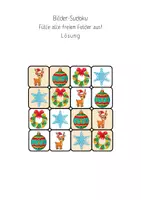 Vorschau - Arbeitsblätter - Bilder Sudoko mit weihnachtlichen Motiven - Seite 2