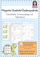 Vorschau - Arbeitsblätter - Arbeitsblätter/Tafelmaterial magische Quadrate - Deckblatt