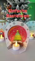 Vorschau - Mal- und Bastelvorlagen - Weihnachtsbasteln: Karten oder Windlicht - Deckblatt