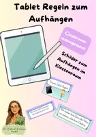 Vorschau - Anderer Materialtyp - Tablet Regeln zum Aufhängen im Klassenraum - Deckblatt