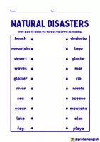 Aperçu - Feuilles d'exercices - Fiche d’activités sur les catastrophes naturelles! - Page 1