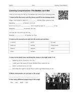 Vorschau - Arbeitsblätter - The Beatles: Let It Be – Listening Comprehension (Simple Present) - Seite 1
