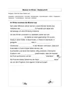 Vorschau - Arbeitsblätter - Mücken im Winter - Niederschrift - Deckblatt