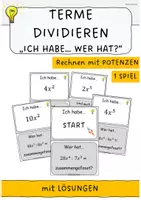 Vorschau - Spiele - Ich habe wer hat: Terme dividieren (Terme mit Potenzen) - Deckblatt