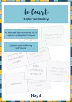 Vorschau - Aufgabenkarten - Topic Vocabulary: Inside the Courtroom - People, Trails and Procedures (B2-C1) - Deckblatt