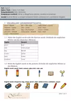 Vorschau - Arbeitsblätter - School objects - Grundwortschatz Anfangsunterricht - 8 Seiten - Seite 1