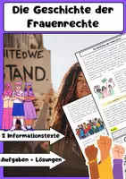Vorschau - Arbeitsblätter - Die Geschichte der Frauenrechte: Feminismus, Wahlrecht, Gleichstellung - Deckblatt