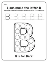 anteprima - Esercizi - A-Z Animals Do a Dot Marker Worksheets Fine Motor Skills - Pagina 2