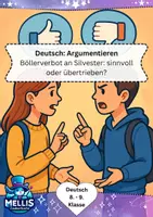 Vorschau - Arbeitsblätter - Argumentieren Klasse 8/9: Böllerverbot an Silvester - Deckblatt