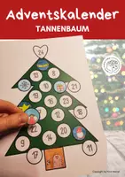 Vorschau - Mal- und Bastelvorlagen - Adventskalender Tannenbaum - Deckblatt