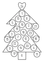 Vorschau - Mal- und Bastelvorlagen - Adventskalender Tannenbaum - Seite 2