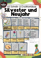 Vorschau - Stationenlernen - Silvester/Neujahr - Schreib- & Erzählanlässe - Deckblatt