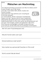 Vorschau - Arbeitsblätter - Backen im Advent | Leseverständnis, Klasse 1 + 2 - Seite 1