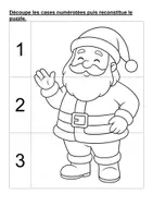 Aperçu - Apprentissages en autonomie - Puzzles numérotés de Noël (maternelle, CP, inclusion) (différenciation) - Page 3