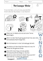 Vorschau - Arbeitsblätter - Lesespur Winter 2 Deutsch differenziert +Lösung - Seite 2