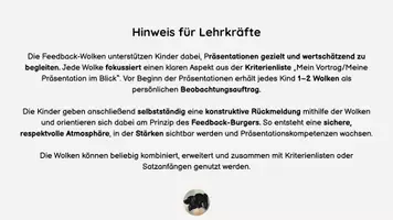Vorschau - Fördermaterial/Inklusion - Peer - Feedback - Wolken: Vorträge / Präsentationen - Seite 1