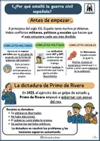 Aperçu - Feuilles d'exercices - XXe siècle – Espagne | Résumés visuels + Activités - Page 1
