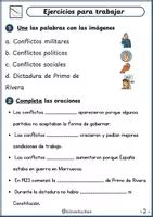 Aperçu - Feuilles d'exercices - XXe siècle – Espagne | Résumés visuels + Activités - Page 2