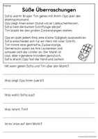 Vorschau - Arbeitsblätter - Besuch auf dem Weihnachtsmarkt | Leseverständnis, Klasse 1 + 2 - Seite 3