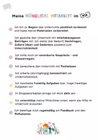 Vorschau - Arbeitsblätter - Kriterienliste und Leistungsbewertung- mündliche Mitarbeit - Seite 3
