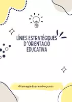 Vista previa - Para docentes: organización, planificación y formación - PF RESUM de Linies estratègiques d'orientació - Portada