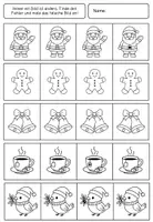 Vorschau - Arbeitsblätter - Fehlerdetektive zu Weihnachten: Welches Bild ist anders? 15 Streifen mit Fehlersuchbildern - Seite 3