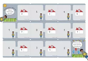 Vorschau - Fördermaterial/Inklusion - Zahlzerlegung bis 10, 5x Dominos mit Selbstkontrolle - Seite 1