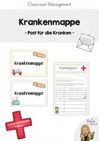 Vorschau - Poster - Hausaufgaben - Krankenmappe / Krankenpost - Deckblatt