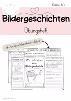 Vorschau - Arbeitsblätter - Bildergeschichten - Übungsheft (2fach differenziert) - Deckblatt