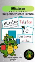Vorschau - Arbeitsblätter - Blitzlesen mit geometrischen Formen - Deckblatt