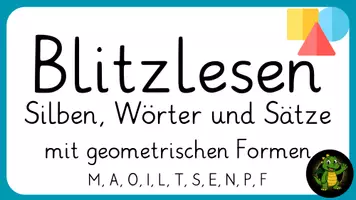 Vorschau - Arbeitsblätter - Blitzlesen mit geometrischen Formen - Seite 1