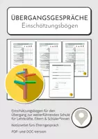 Vorschau - Lehrpläne/Lehrermaterial - Übergangsgespräche - Empfehlungen Einschätzungsbögen - Deckblatt