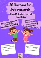 Vorschau - Bildkarten - 20 Minispiele für Zwischendurch - schnell & ohne Material - Deckblatt
