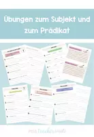 Vorschau - Arbeitsblätter - Subjekt und Prädikat - Arbeitsblätter - Deckblatt