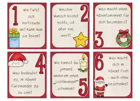 Vorschau - Bildkarten - Philosophieren im Advent - 6 Nachdenkfragen zum Ausprobieren - Seite 1