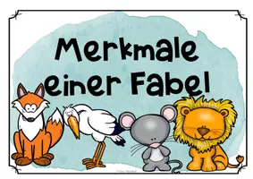 Vorschau - Präsentationen/Tafelbilder - Tafelkarten zu den Fabelmerkmalen / Fabel / Merkplakat / Merkposter - Seite 2