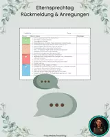 Vorschau - Lehrpläne/Lehrermaterial - Elternsprechtag - Rückmeldung & Anregungen - Deckblatt
