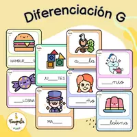 Vista previa - Tarjetas / Manipulativos - Diferenciación G - Portada