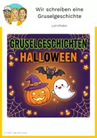 Vorschau - Arbeitsblätter - Gruselgeschichten schreiben - Kreatives Schreiben - Klasse 3-4 - Deckblatt