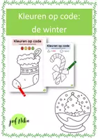 Voorbeeld - JufNika_Kleuren op code Winter - Voorblad